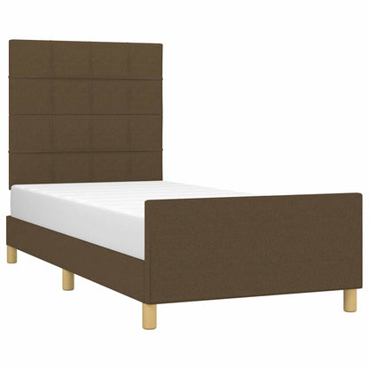 Giroletto senza Materasso Marrone Scuro 100x200 cm Tessuto