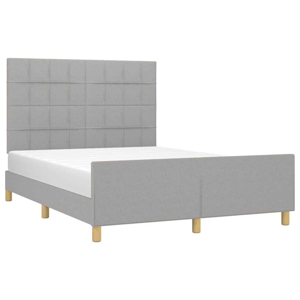 Giroletto senza Materasso Grigio Chiaro 140x190 cm Tessuto
