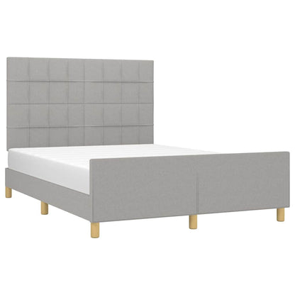 Giroletto senza Materasso Grigio Chiaro 140x190 cm Tessuto