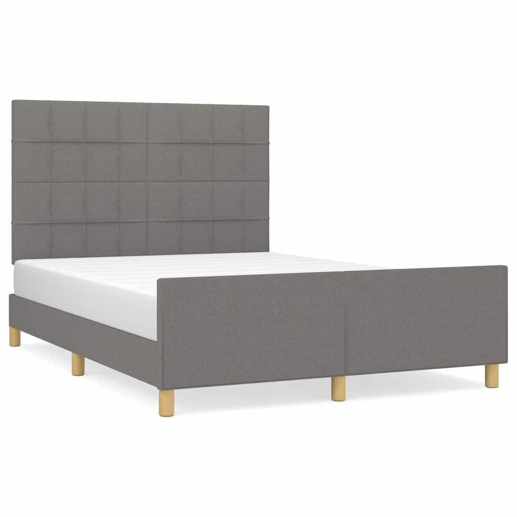 Giroletto senza Materasso Grigio Scuro 140x190 cm Tessuto