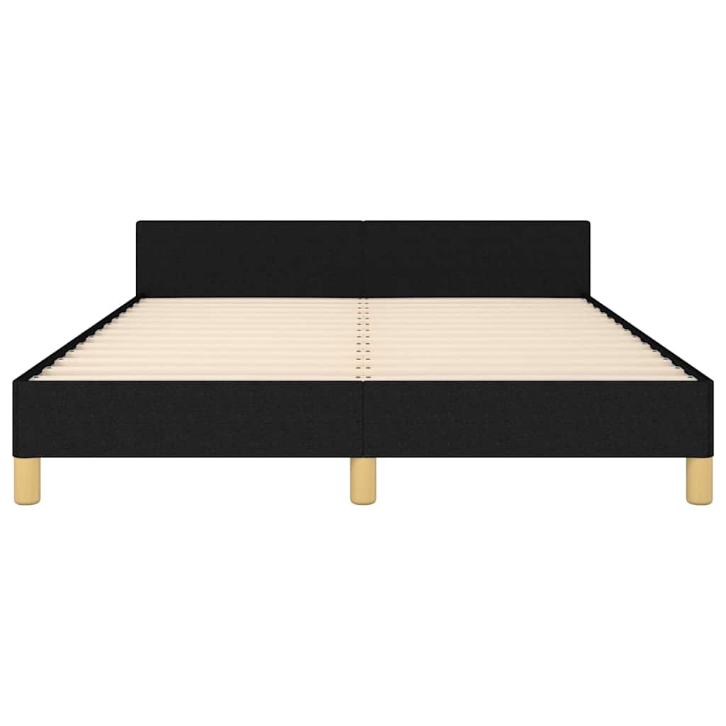 Giroletto senza Materasso Nero 140x190 cm in Tessuto