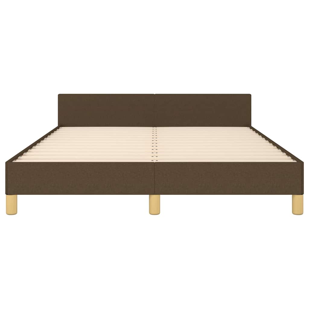 Giroletto senza Materasso Marrone Scuro 140x190 cm Tessuto