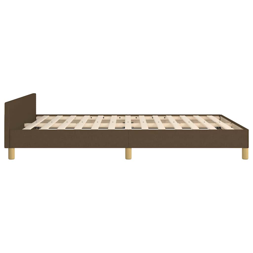 Giroletto senza Materasso Marrone Scuro 140x190 cm Tessuto