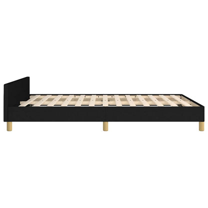 Giroletto senza Materasso Nero 140x200 cm in Tessuto