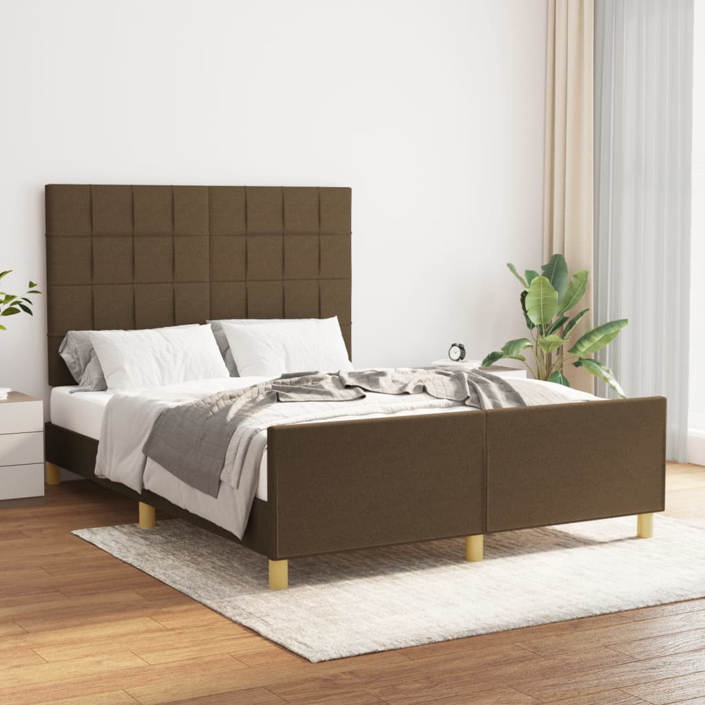 Giroletto senza Materasso Marrone Scuro 140x200 cm Tessuto | homemem39