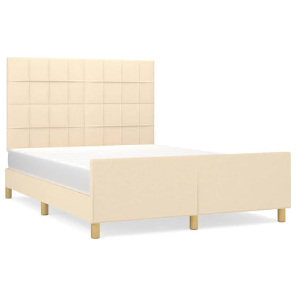 Giroletto senza Materasso Crema 140x200 cm in Tessuto