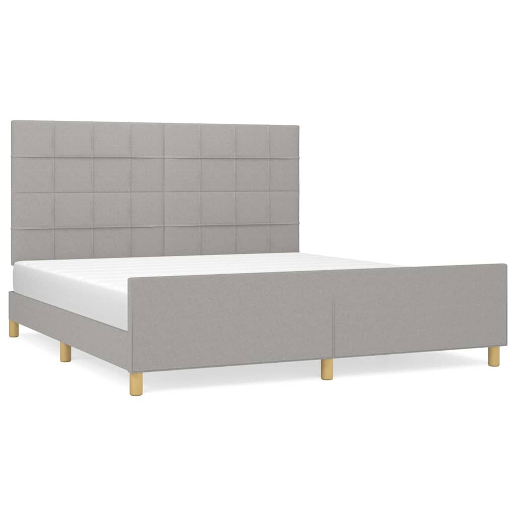 Giroletto senza Materasso Grigio Chiaro 160x200 cm Tessuto