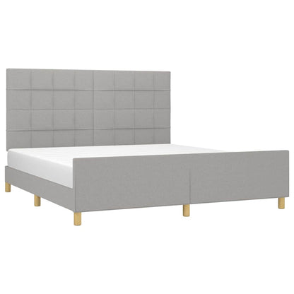 Giroletto senza Materasso Grigio Chiaro 160x200 cm Tessuto