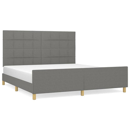 Giroletto senza Materasso Grigio Scuro 160x200 cm Tessuto