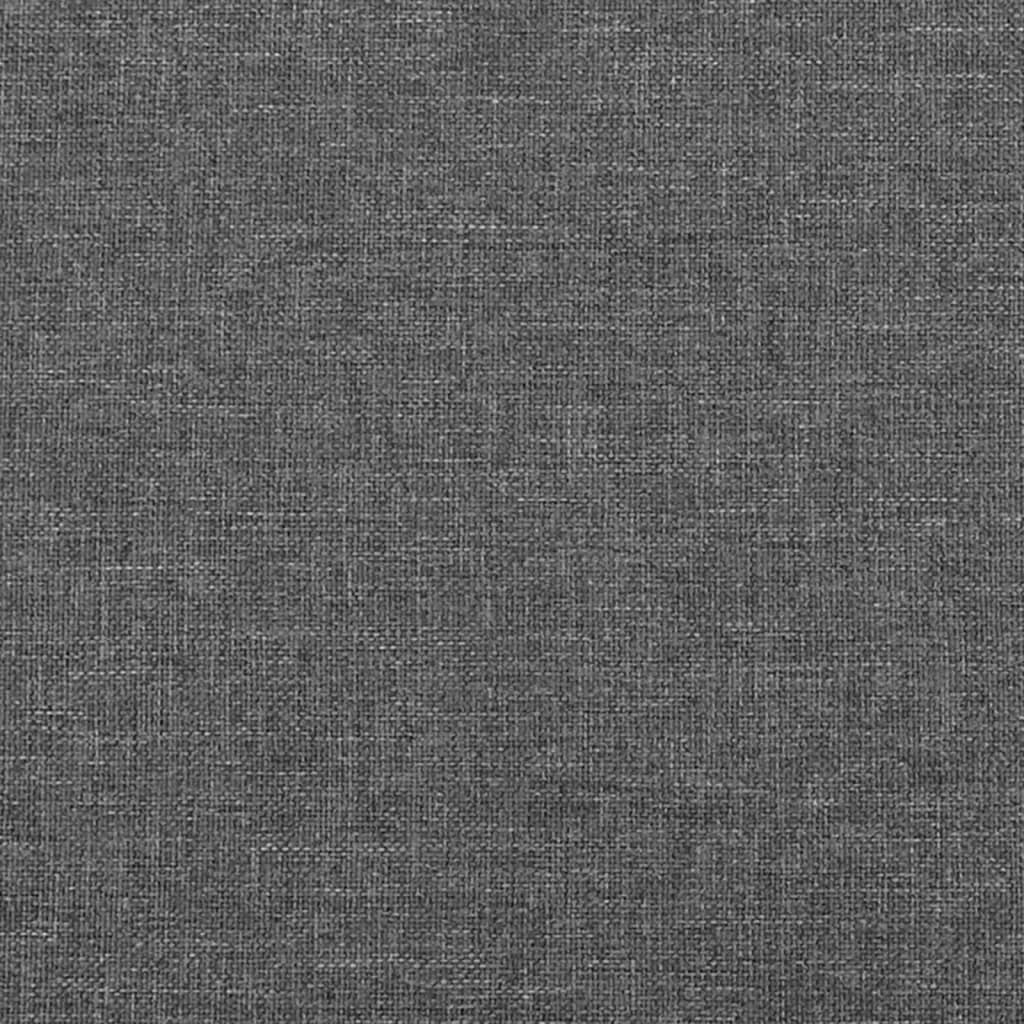 Giroletto con Testiera Grigio Scuro 200x200 cm in Tessuto - homemem39