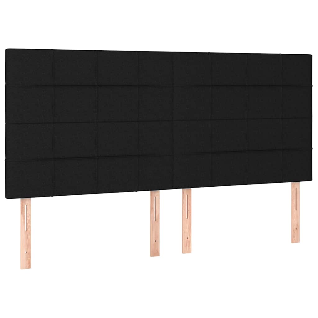 Giroletto senza Materasso Nero 200x200 cm in Tessuto