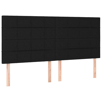 Giroletto senza Materasso Nero 200x200 cm in Tessuto