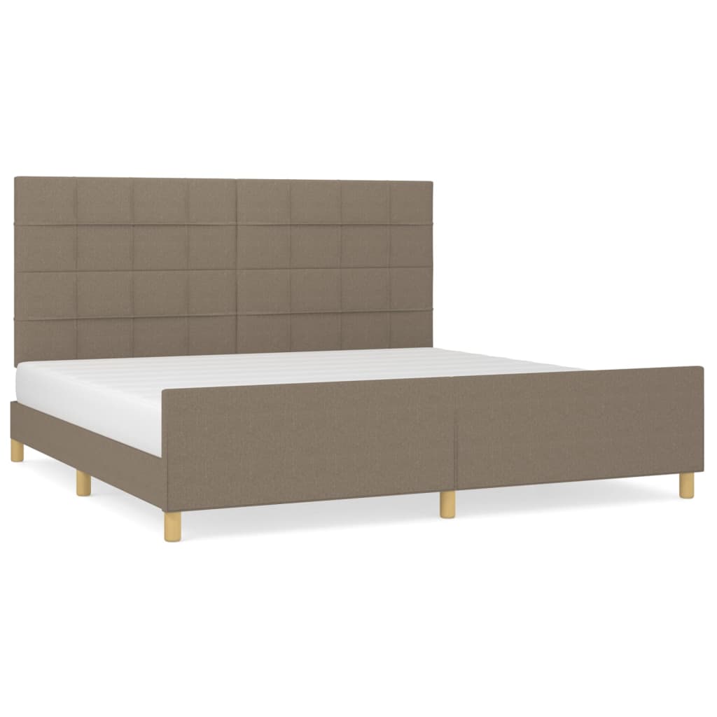 Giroletto senza Materasso Tortora 200x200 cm in Tessuto | homemem39
