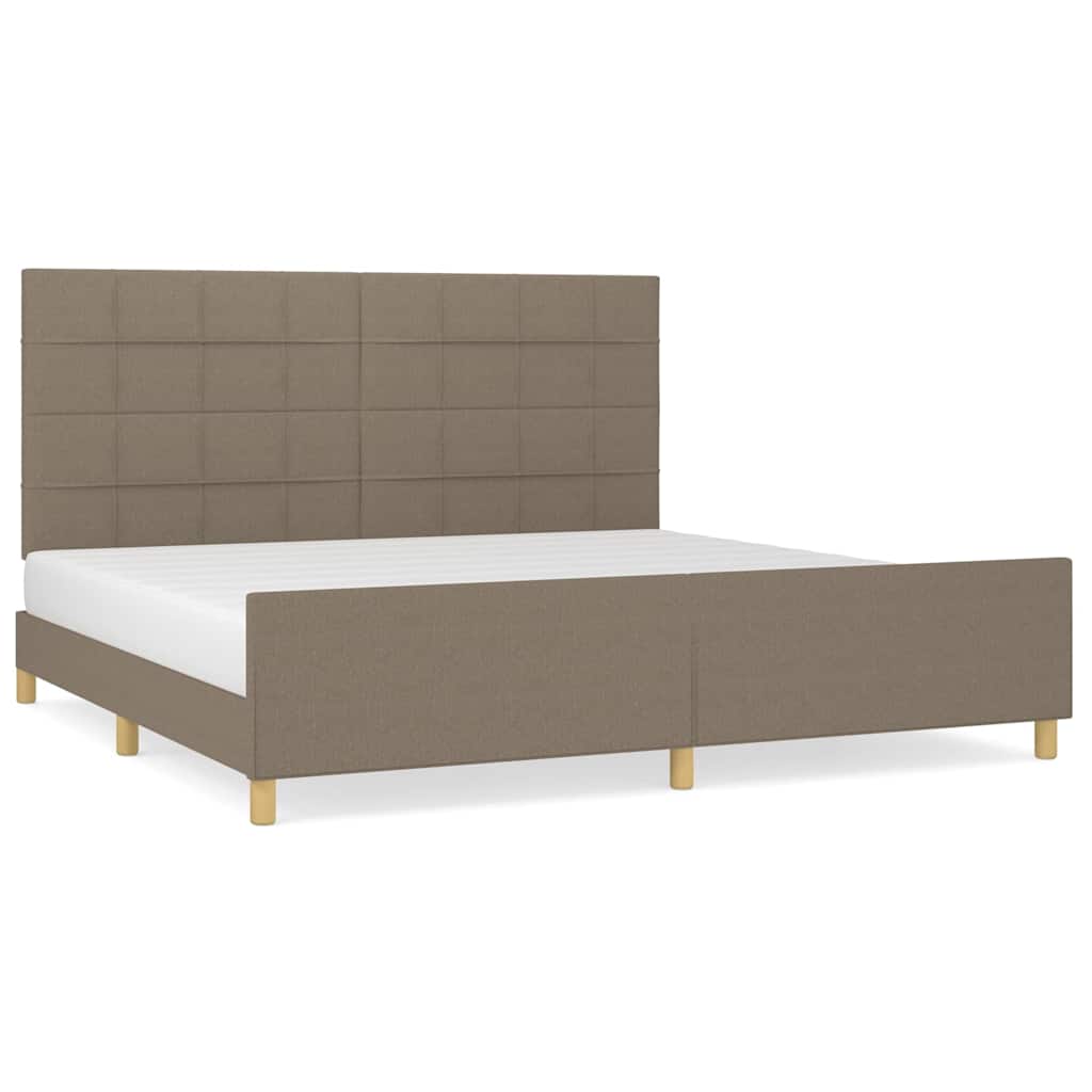Giroletto senza Materasso Tortora 200x200 cm in Tessuto