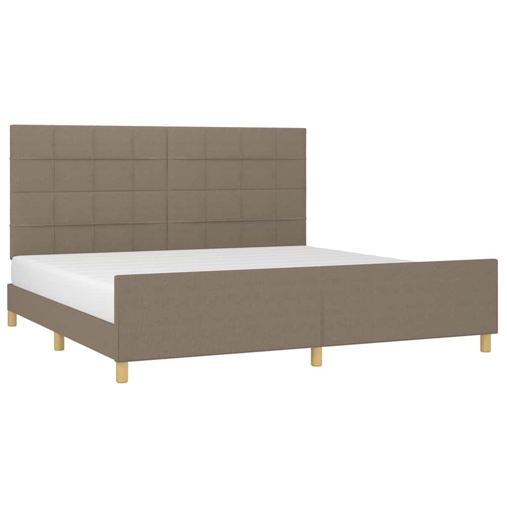 Giroletto senza Materasso Tortora 200x200 cm in Tessuto