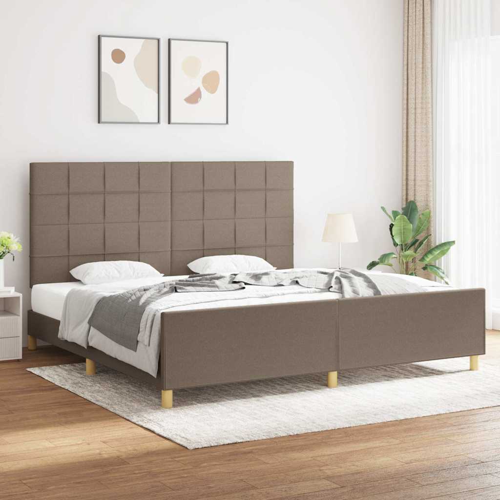 Giroletto senza Materasso Tortora 200x200 cm in Tessuto