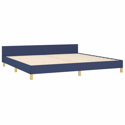Giroletto senza Materasso Blu 200x200 cm in Tessuto