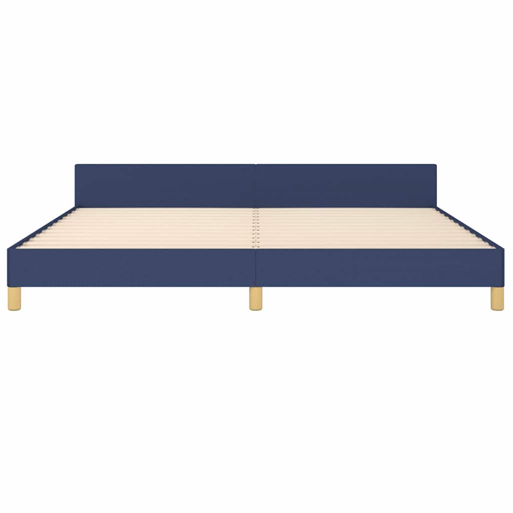 Giroletto senza Materasso Blu 200x200 cm in Tessuto
