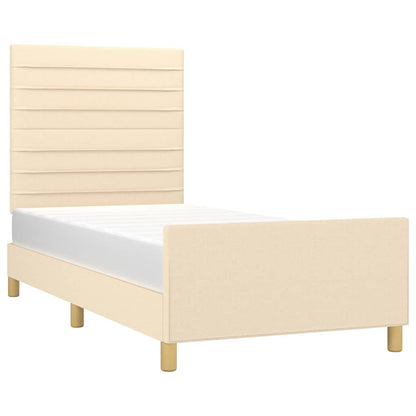 Giroletto senza Materasso Crema 80x200 cm in Tessuto