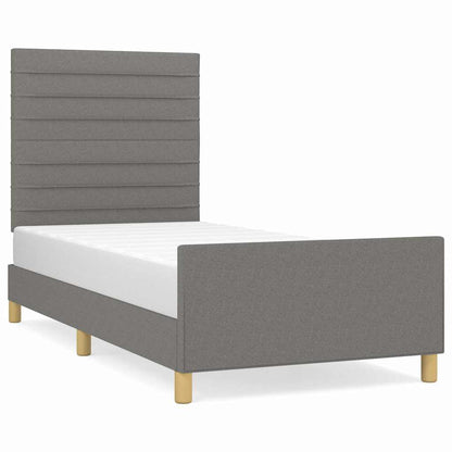Giroletto senza Materasso Grigio Scuro 90x190 cm Tessuto