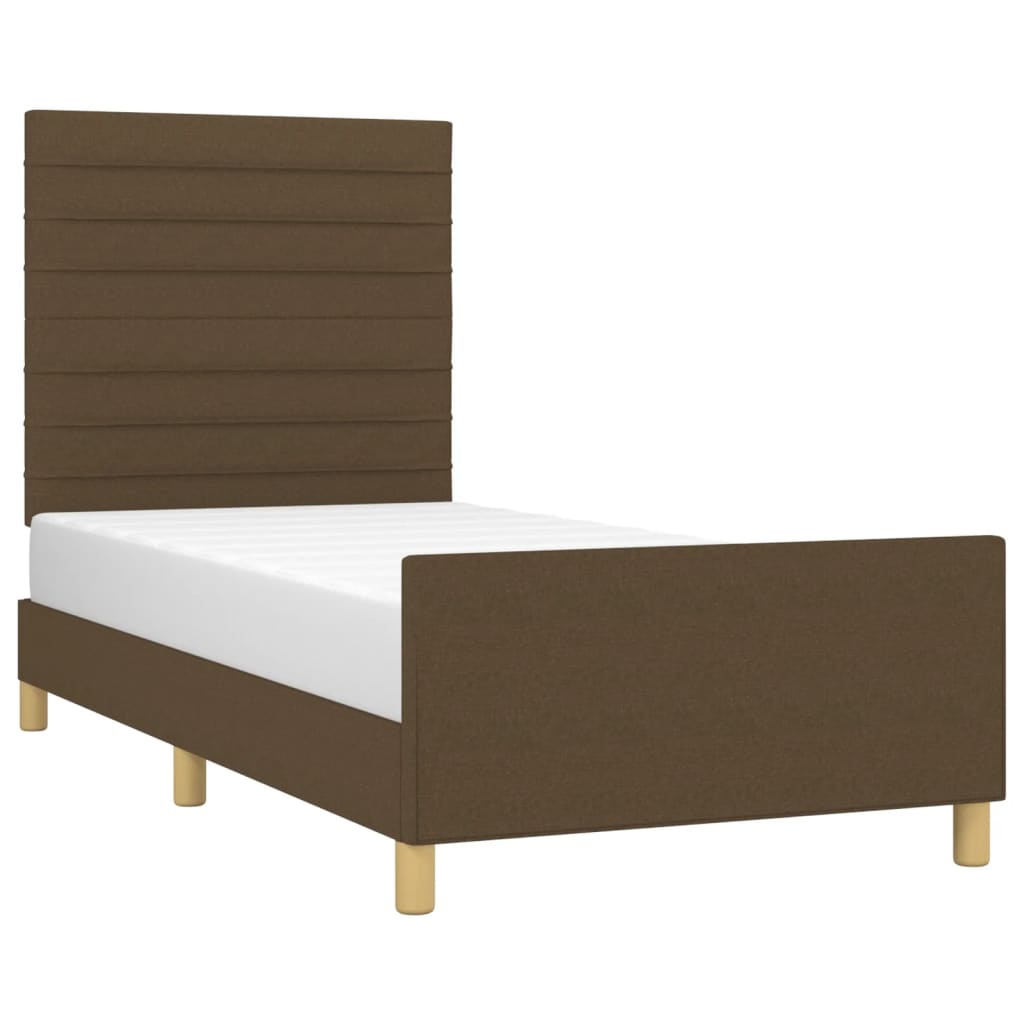 Giroletto senza Materasso Marrone Scuro 90x190 cm Tessuto | homemem39