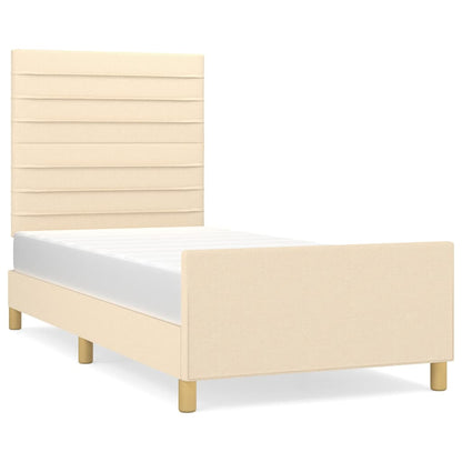 Giroletto senza Materasso Crema 90x190 cm in Tessuto