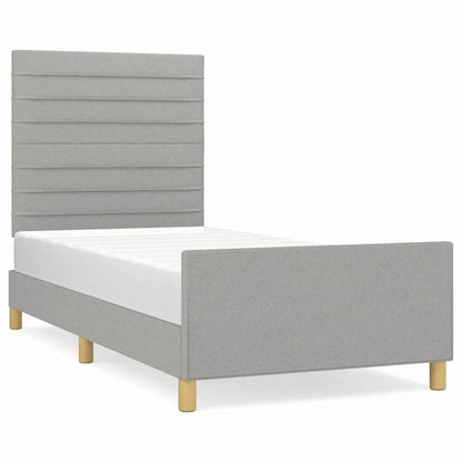 Giroletto senza Materasso Grigio Chiaro 100x200 cm Tessuto