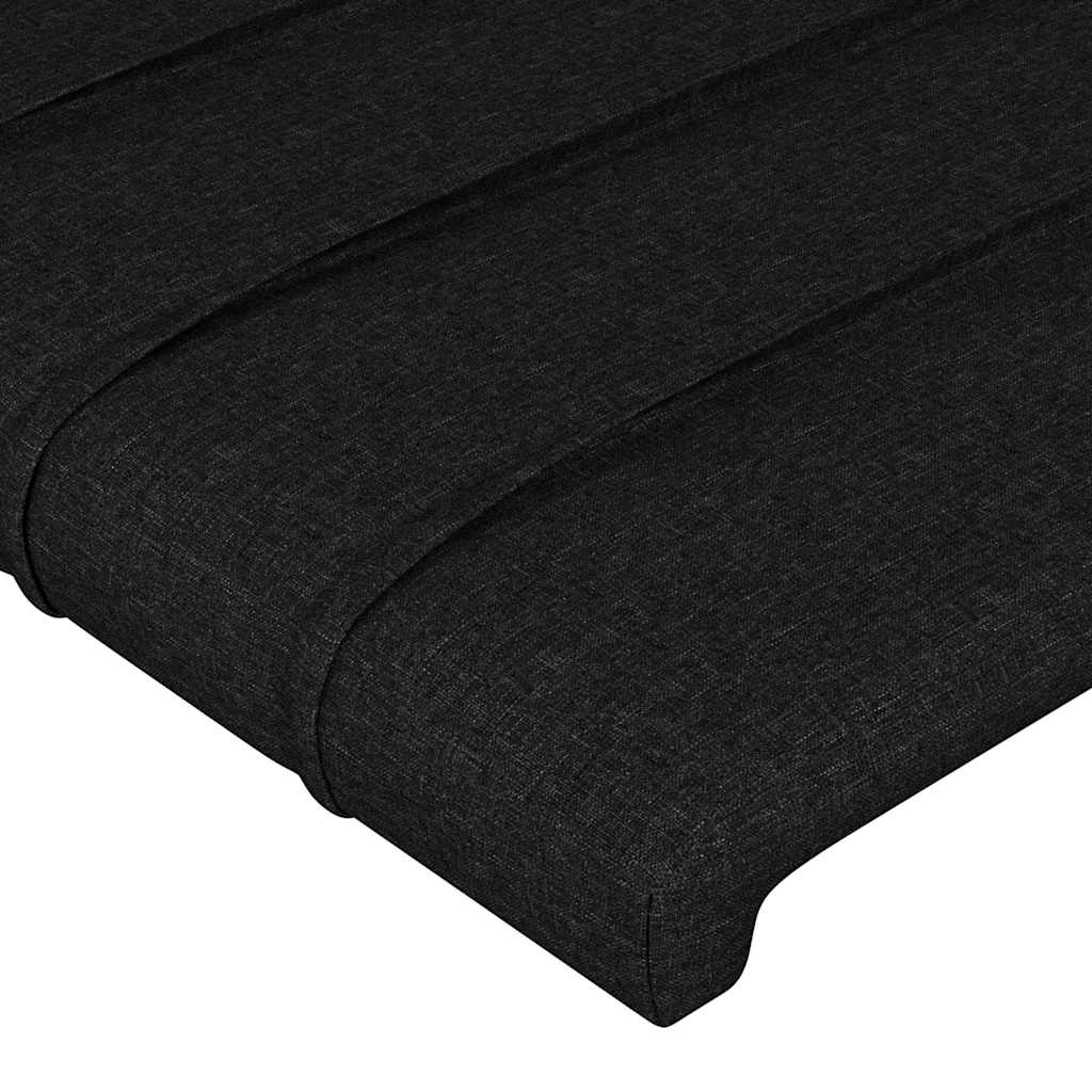 Giroletto senza Materasso Nero 100x200 cm in Tessuto