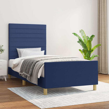 Giroletto senza Materasso Blu 100x200 cm in Tessuto