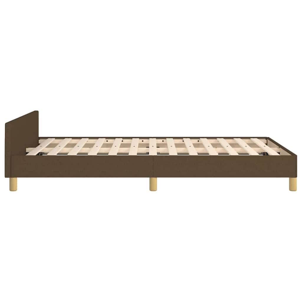 Giroletto senza Materasso Marrone Scuro 120x200 cm Tessuto