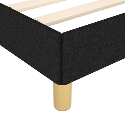 Giroletto senza Materasso Nero 140x190 cm in Tessuto