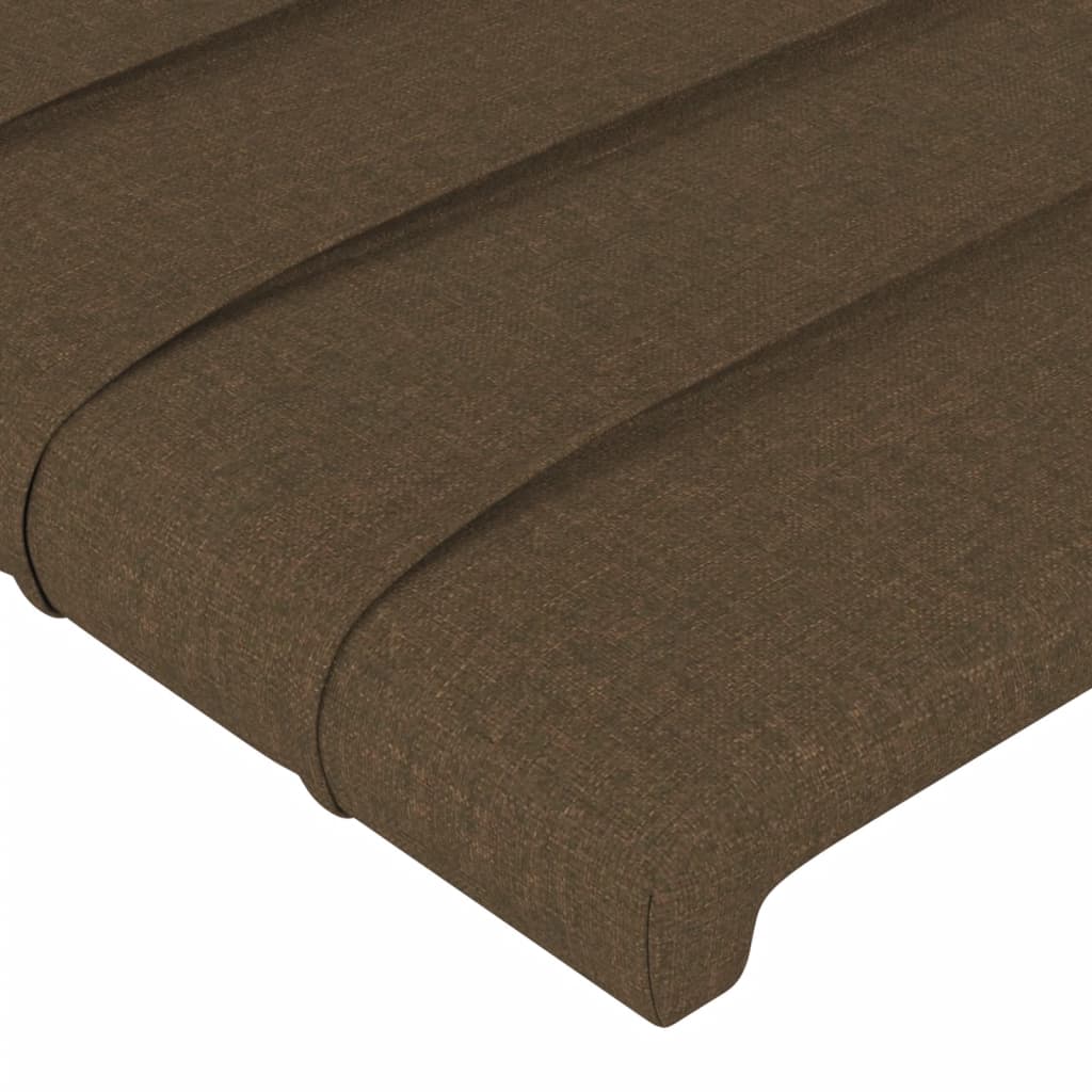 Giroletto con Testiera Marrone Scuro 140x190 cm in Tessuto - homemem39