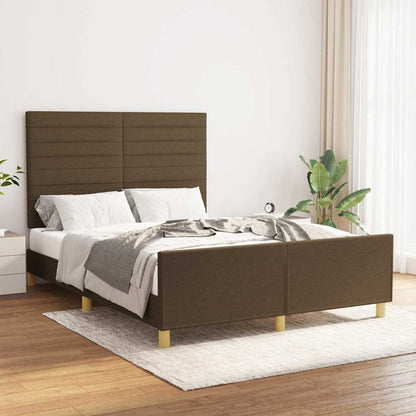 Giroletto senza Materasso Marrone Scuro 140x190 cm Tessuto