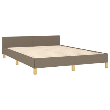 Bed frame with dove gray headboard 140x190 cm in fabric