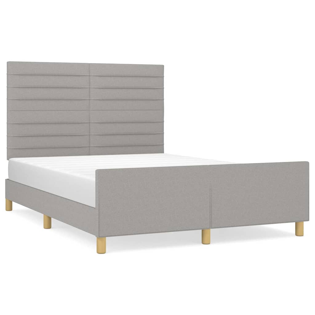 Giroletto senza Materasso Grigio Chiaro 140x200 cm Tessuto