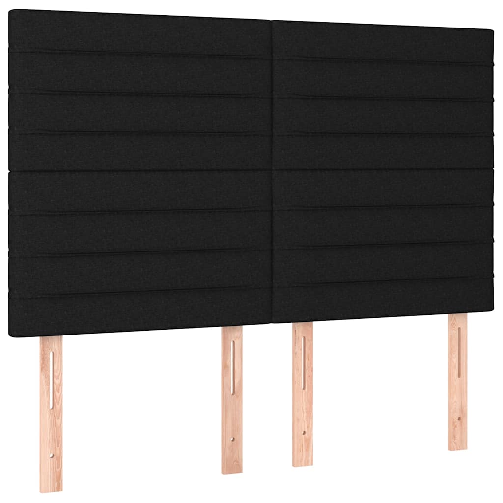 Giroletto senza Materasso Nero 140x200 cm in Tessuto