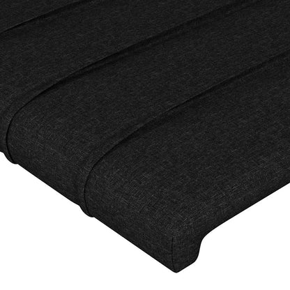 Giroletto senza Materasso Nero 140x200 cm in Tessuto