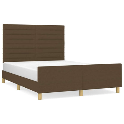 Giroletto senza Materasso Marrone Scuro 140x200 cm Tessuto