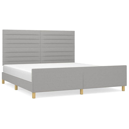 Giroletto senza Materasso Grigio Chiaro 160x200 cm Tessuto
