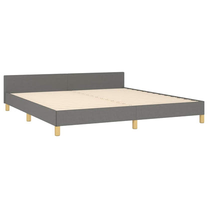 Giroletto senza Materasso Grigio Scuro 160x200 cm Tessuto