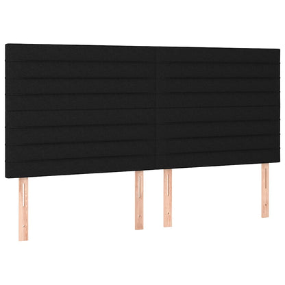 Giroletto senza Materasso Nero 160x200 cm in Tessuto