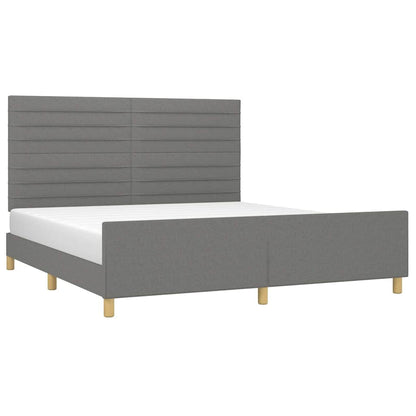 Giroletto senza Materasso Grigio Scuro 180x200 cm Tessuto