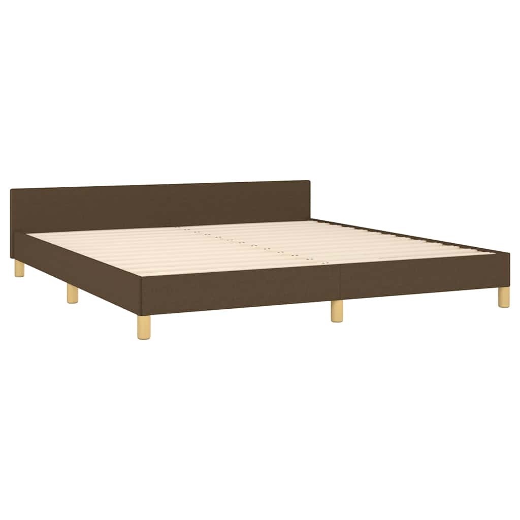 Giroletto senza Materasso Marrone Scuro 180x200 cm Tessuto