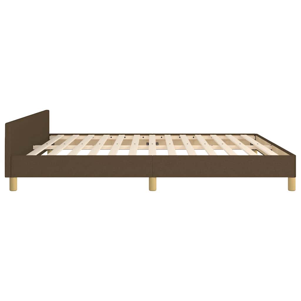 Giroletto senza Materasso Marrone Scuro 180x200 cm Tessuto