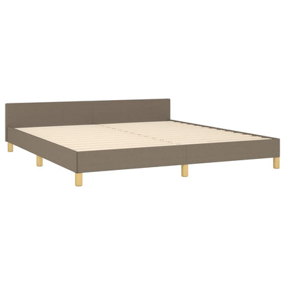 Bed frame with dove gray headboard 180x200 cm in fabric