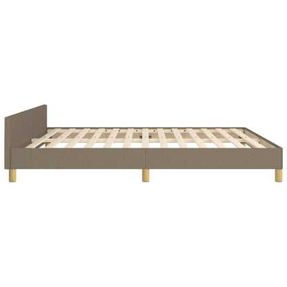 Bed frame with dove gray headboard 180x200 cm in fabric