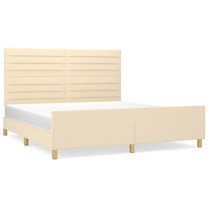 Giroletto senza Materasso Crema 180x200 cm in Tessuto