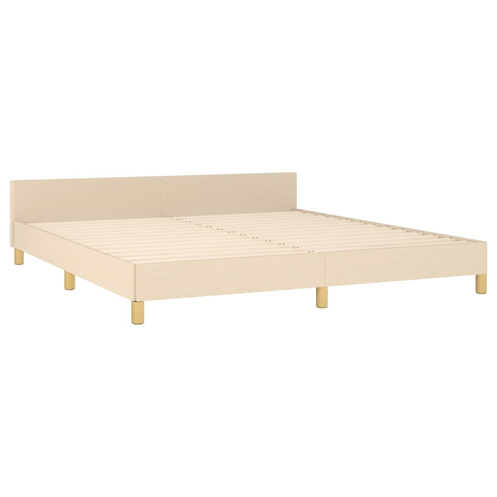 Giroletto senza Materasso Crema 180x200 cm in Tessuto