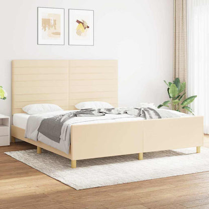 Giroletto senza Materasso Crema 180x200 cm in Tessuto