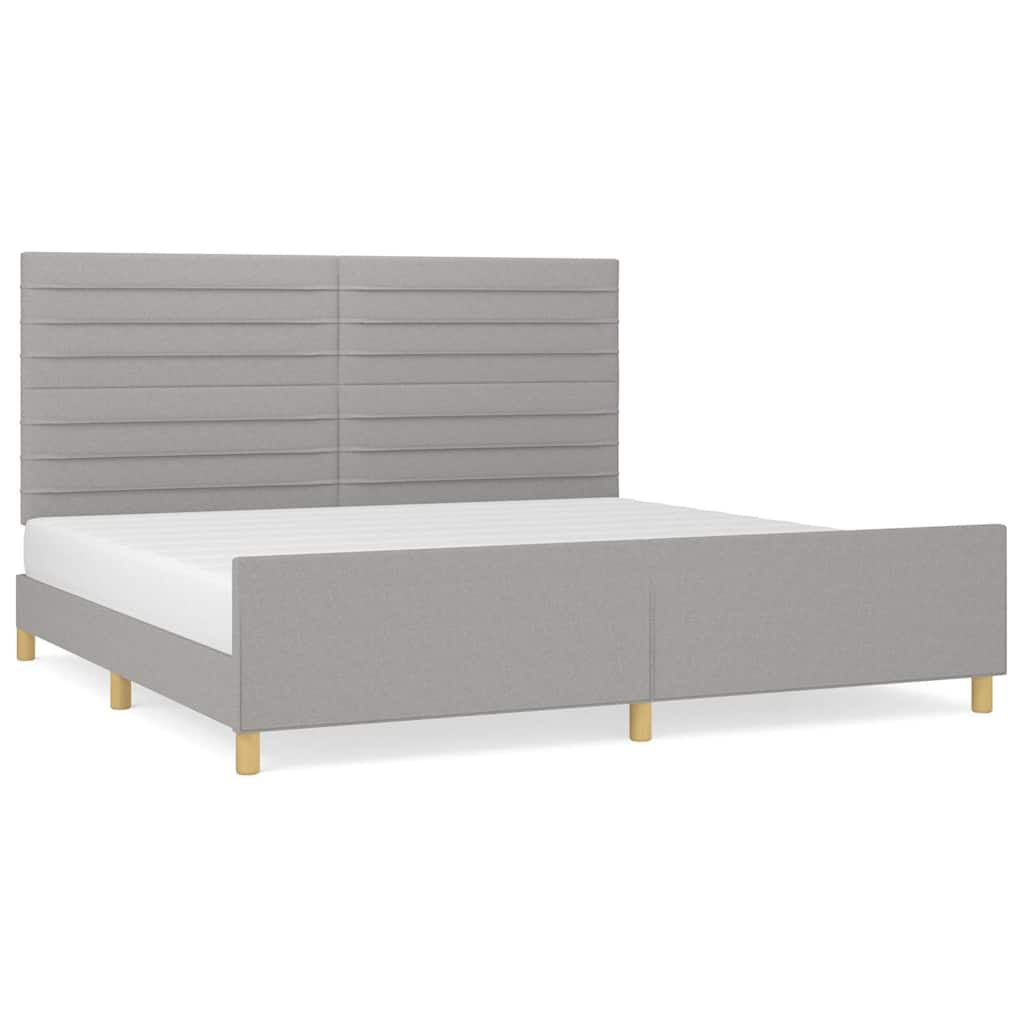 Giroletto senza Materasso Grigio Chiaro 200x200 cm Tessuto